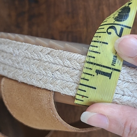 EUC Joie Sandals Women's sz 9 Two Band Suede Espadrille Wedge Slip On Sandal - Picture 11 of 13